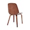 Armen Living Brinley Gray Faux Leather and Walnut Wood Dining Room Accent Chair LCBNSIWAGR - alternate 3